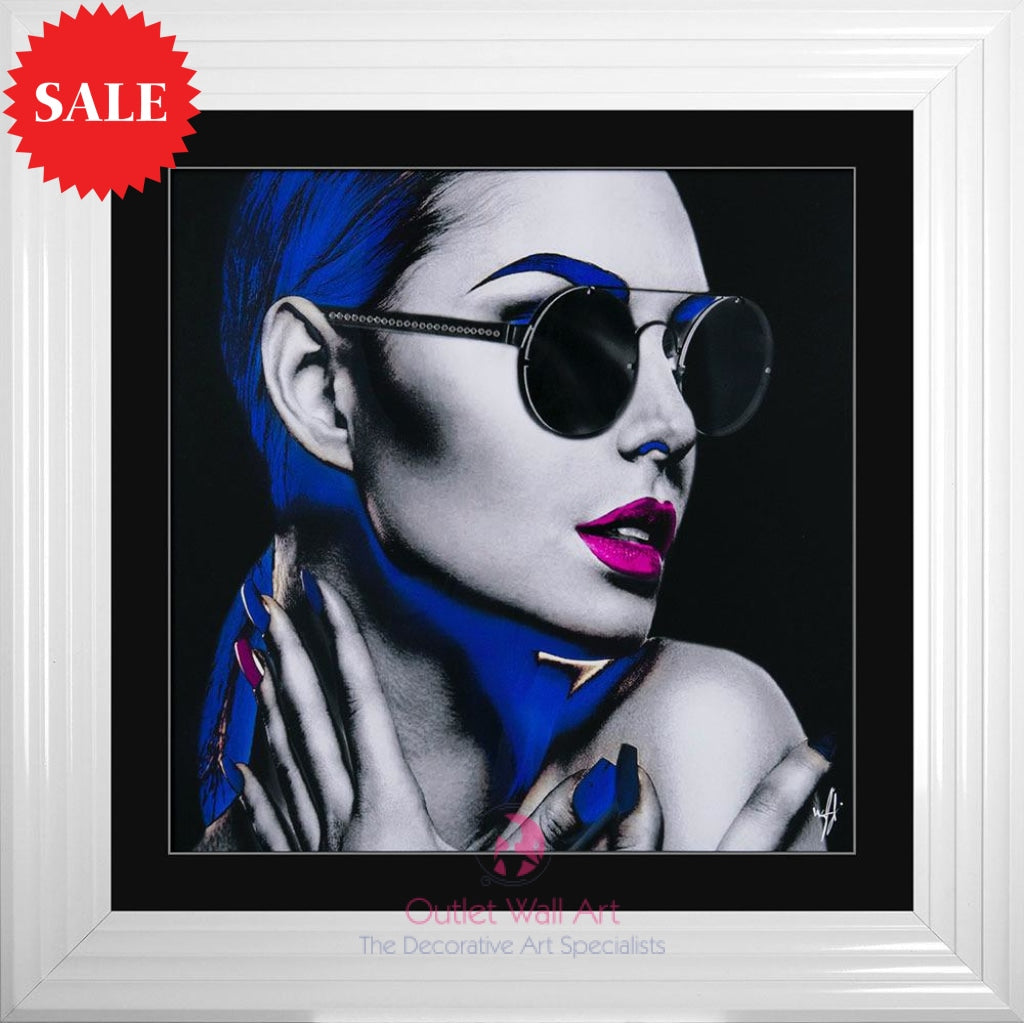 Neon Girl 2 Wall Art 75cm x 75cm - Outlet Wall Art