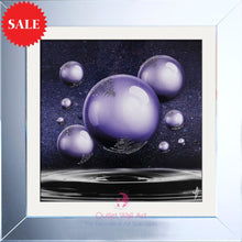 Orbs UV Liquid Glitter Sparkle Wall Art 75cm x 75cm - Outlet Wall Art