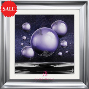 Orbs UV Liquid Glitter Sparkle Wall Art 75cm x 75cm - Outlet Wall Art