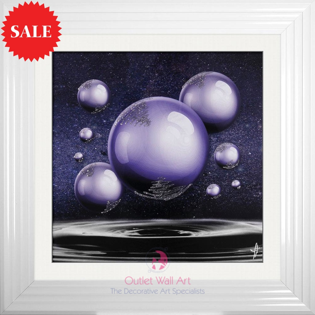 Orbs UV Liquid Glitter Sparkle Wall Art 75cm x 75cm - Outlet Wall Art