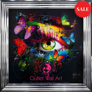 Patrice Murciano Butterfly Eye Glitter Wall Art - Outlet Wall Art