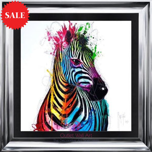 Patrice Murciano Colourful Zebra wall art - Outlet Wall Art