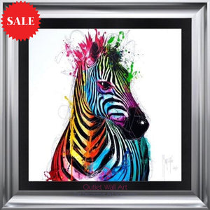 Patrice Murciano Colourful Zebra wall art - Outlet Wall Art