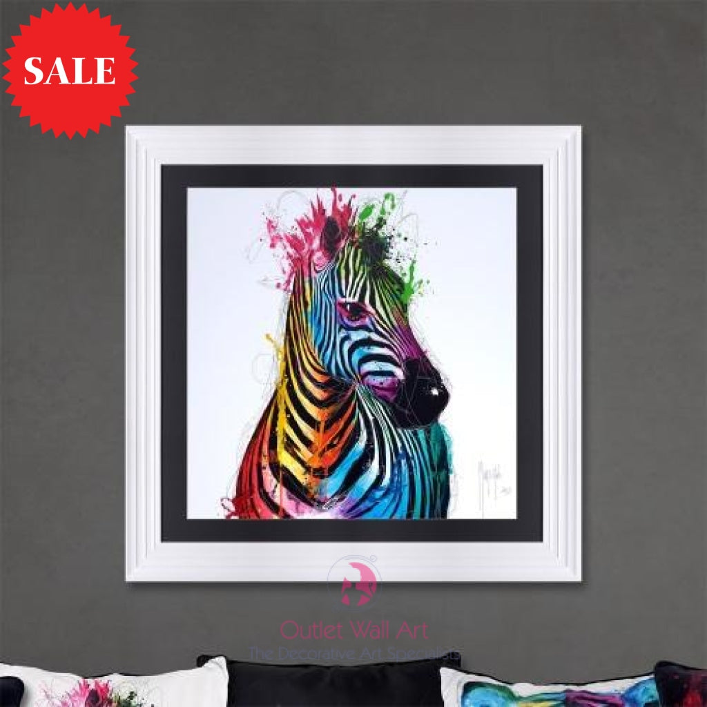 Patrice Murciano Colourful Zebra wall art | Outlet Wall Art