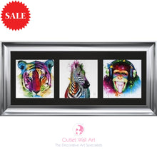 Patrice Murciano Triptych Animals Wall Art 115cm 55cm - Outlet Wall Art