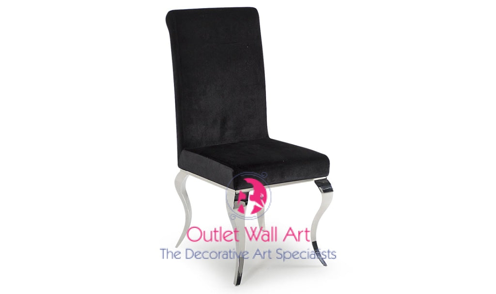 Plush Black dining chair - Outlet Wall Art
