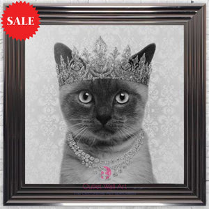 Quirky Siamese Cat Wall Art 75cm x 75cm - Outlet Wall Art