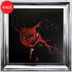 Red Rose Wall Art 75cm x 75cm - Outlet Wall Art