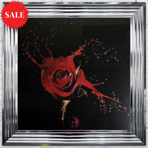 Red Rose Wall Art 75cm x 75cm - Outlet Wall Art