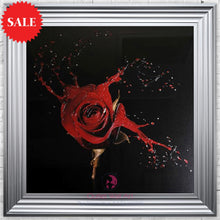 Red Rose Wall Art 75cm x 75cm - Outlet Wall Art