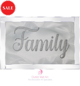 Silver Family Sparkle Art - Outlet Wall Art