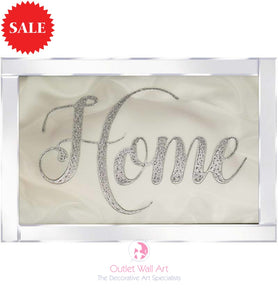 Silver Home Sparkle Art - Outlet Wall Art
