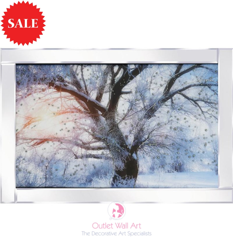 Snowy Tree Sparkle Art - Outlet Wall Art