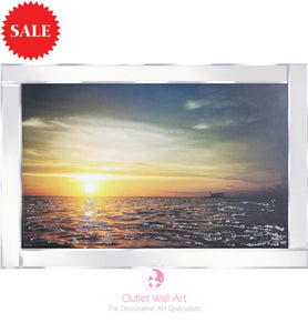 Sunset Sea View Sparkle Art - Outlet Wall Art
