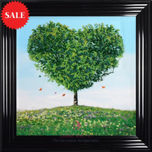 Tree of Love Green Wall Art 75cm x 75cm - Outlet Wall Art