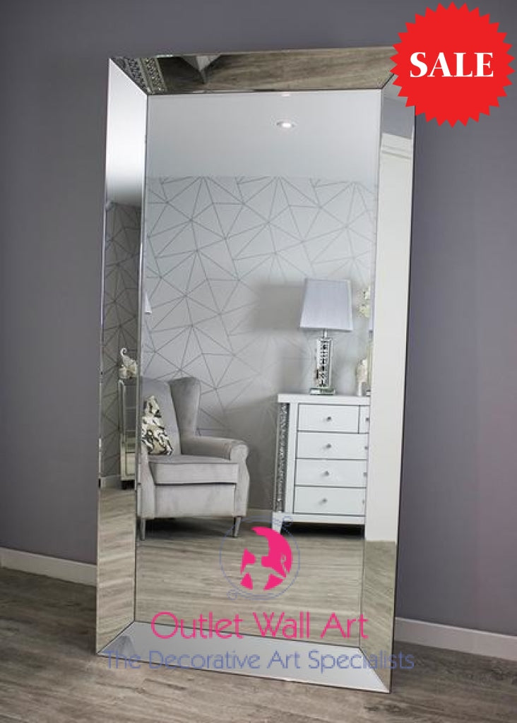 Venetian Classic Angled Framed Bevelled Wall Mirror 200Cm X 100Cm Mirror