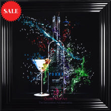 Vodka Bottle Splash Wall Art 75cm x 75cm - Outlet Wall Art