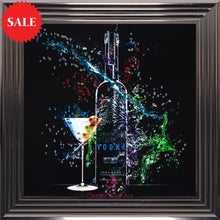 Vodka Bottle Splash Wall Art 75cm x 75cm - Outlet Wall Art