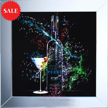 Vodka Bottle Splash Wall Art 75cm x 75cm - Outlet Wall Art