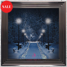 Winter Path at Night Wall Art 75cm x 75cm - Outlet Wall Art